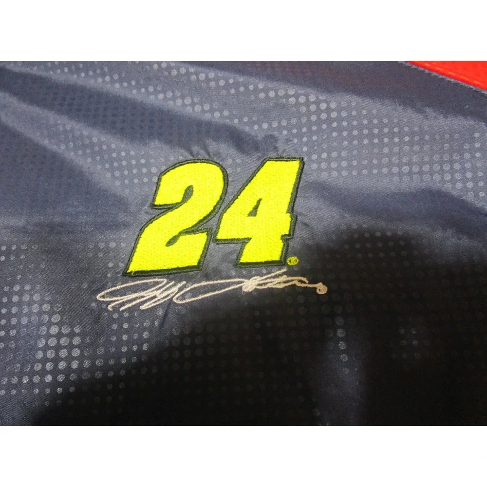 Chase Authentics Jeff Gordon 24 NASCAR Jacket Mens 2XL Navy Blue Red Full Zip